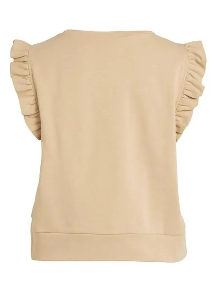 Camiseta Vila Visvilla Beige Para Mujer